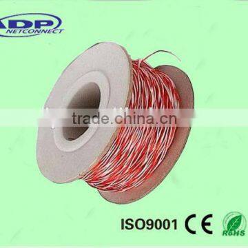 Telephone jumper wire 2cores twisted 0.6mm 22AWG tinned copper/Bare copper