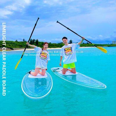Кристально прозрачная доска для серфинга на веслах, прозрачная доска SUP, прозрачная SUP-доска, кристальная доска, доска SUP с прозрачным днищем, доска для серфинга на веслах с стеклянным днищем, прозрачная доска для серфинга на веслах