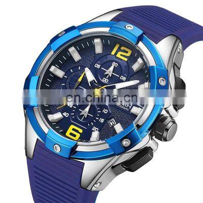 MEGIR 2161 Luxury Watch Brand High Quality Silicone Waterproof Watch Men Wrist Fashion Chronograph Quartz Watches Reloj Hombre