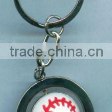 custom baseball key chains rubber key chain rotatable key chain