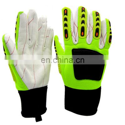 Hot sell oil and gas safety reflective mechanics gloves