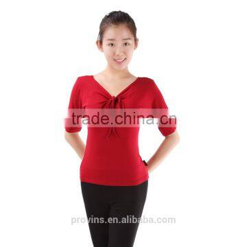 Cotton Drawnstring Long Sleeves Dance Tops photo-5