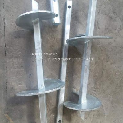 Helical Piles Round Hot Dipped Zinc Coating OEM Manufacturer painted Reliable Quality  Square Bar Shaft