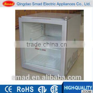 Glass door small drinks showcase, Beer mini fridge, Beverage chiller