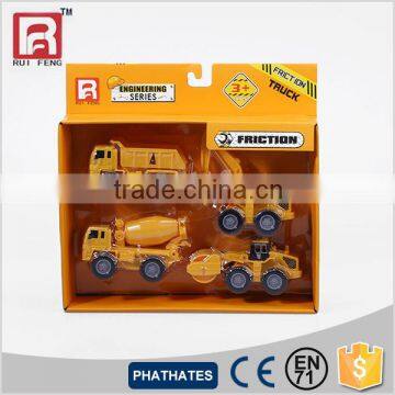 4 In 1 Small Construction Trucks Playset