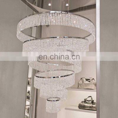 New arrival LED Spiral Crystal Chandelier Light Lustres de cristals for Living Room