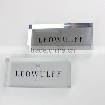 acrylic nameplate acrylic block logo table display TL101