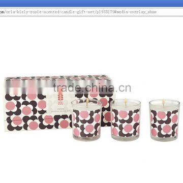 Set of 3 glass candle holders for tableware