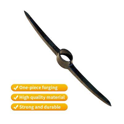 Rail Steel Garden Pickaxe Mattock Tool With Wooden Handle for Soil Digging Farming and Construction Work photo-2