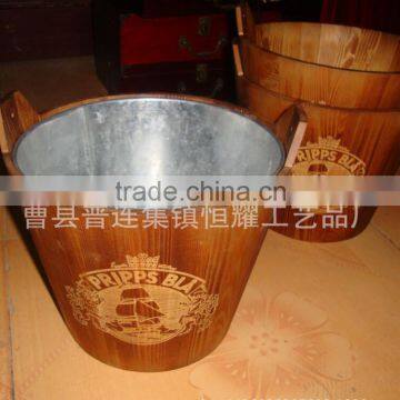 Wine Holders Buckets,Coolers&Holders Type and Wood Material Ice Wine Bucket