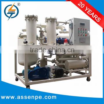 Portable high vacuum hydraulic oil water separator