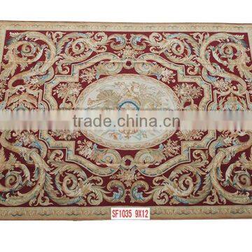 handmade superior New Zealand wool hand woven india wool rug