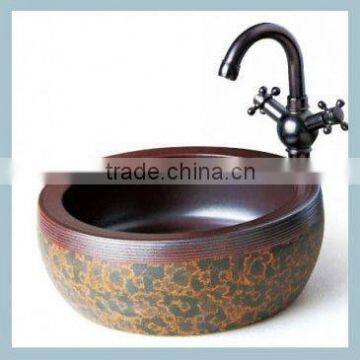 Durable Simple hand painted ceramic tona bathroom vanity