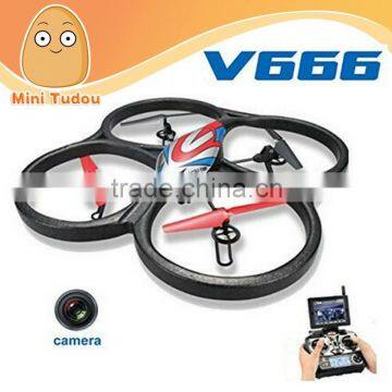 New arrival RC Drone 5.8G FPV 6 Axis RC Quadcopter With HD Camera Monitor RTF and LED V666 quad copter