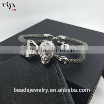 2016 New Handmade Stingray/Python Skin Bracelet Genuine Leather Bracelet Manufacturer photo-2