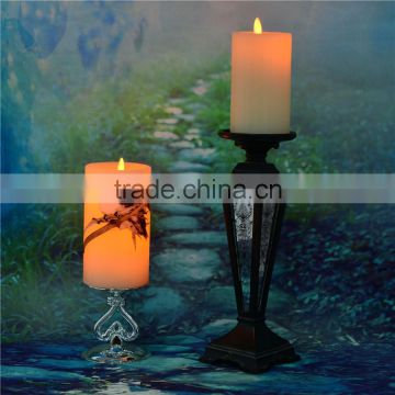 religious decorative moving wick rechargeable led magnetic wax candle