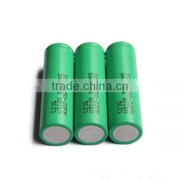 rechargeable cylindrical samsung 2200mah 18650 3.6v lithium ion battery