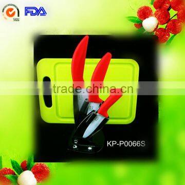 ABS Plastic Handle Ceramic Cookware Kitchen Knife Set Wholesale with Acrylic Block