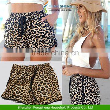 Sexy High Waist Summer Shorts Hot Pants Leopard Beach Swim Woman Casual Shorts