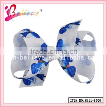 2015 The most popular grosgrain ribbon hair clip hair bows frozen hair accessories