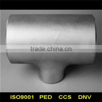 ISO Approval Seamless Stainless Steel Reducing Tee