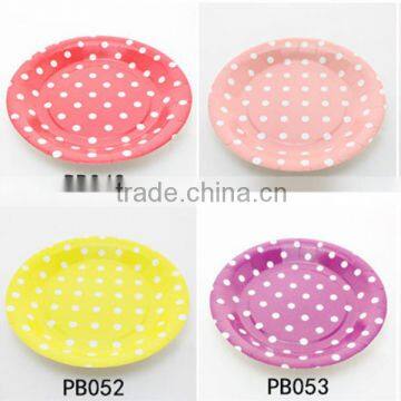 Supplier Of Round & Square Paper Plates Polka Dot Striped Chevron Paper Plate