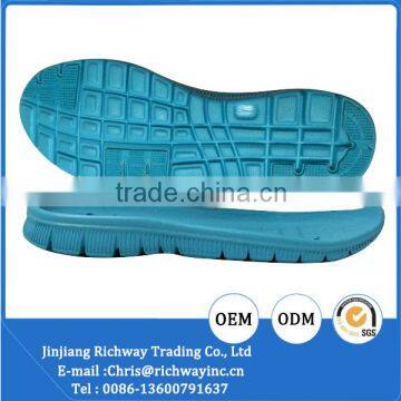 Customized outsole for sport shoes blue color rubber material