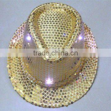 LED flshing paillette knight hats