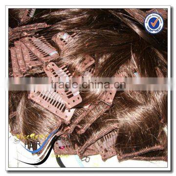 Wholesale Top Quality 100% Virgin Human Hair Clip in Hair Extension Single Clip in Blonde Hair photo-2