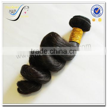 Wholesale top quality natural black loose wave bundles 100% virgin brazilian hair weave