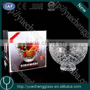 Big clear crystal glass fruit bowl wholesale