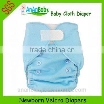 Hot baby diaper super breathable newborn cloth diaper with hook and loop fastener