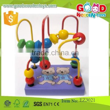 new item colorful mini rack beads OEM wooden intelligent mini beads for children EZ3021