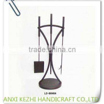 LC-86463 Antique Wrought Iron Metal Indoor Home Fireplace Tool Set photo-3