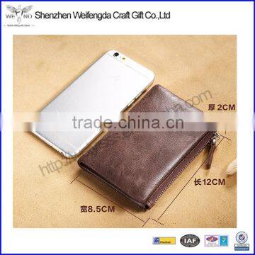 Men leather high quality fashion credit card holder wallet