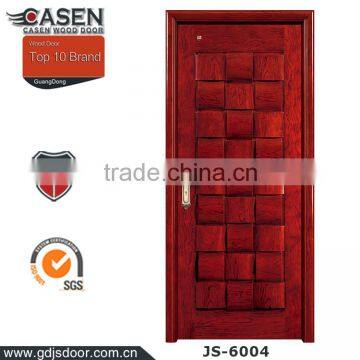 hot sale classic rose natural wood veneer polishing front door design with elaborate 3D effect                        
                                                Quality Choice