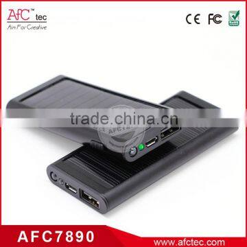 5v 1200ma low capacity aluminum materials promotional solar portable charger power bank
