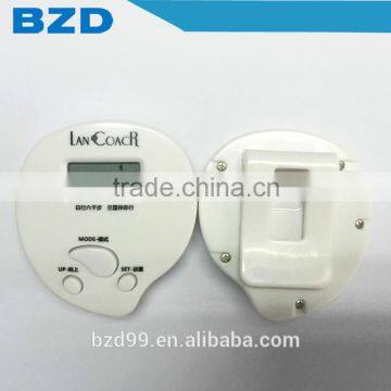 Promotional Manufacture ODM LOGO Printed Sportmaster Electric Best Pedometer for Walking with 12/24 Time System Clock