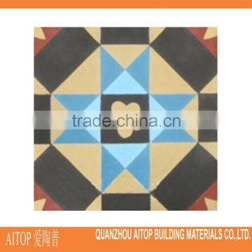 Cement flower flooring brick carpet fixing interior home tile meeting room floor cement made hand printing wholesale 2016