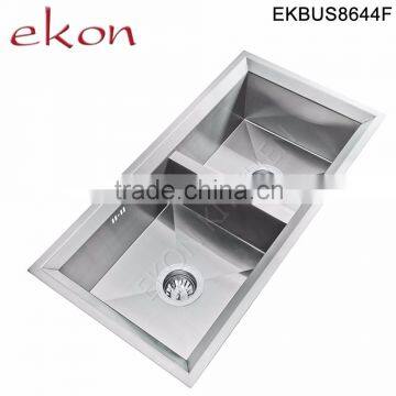 High Quality Double Bowl Handmade Commercial Stainless Steel Sinks photo-3