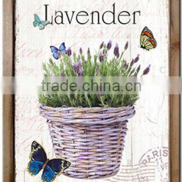 Mhome decorative purple flowers and butterfly printing wall paint