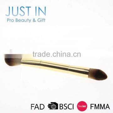 Double Head Aluminium Handle Blush Foundation Cosmetic Makeup Brush