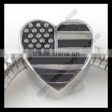 China factory stainless steel USA flag bead