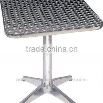 Modern outdoor aluminum restaurant square table