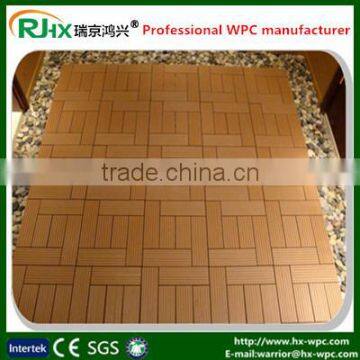 non-slip wood composite decking tiles for interlocking composite deck tiles