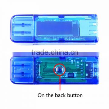 OLED Digital Mobile USB Power Capacity Meter With Memory Function /USB voltammeter/Blue font