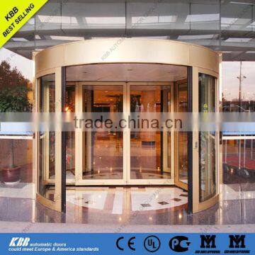 2 wing revolving door, tempered glass, RAL Painting surface