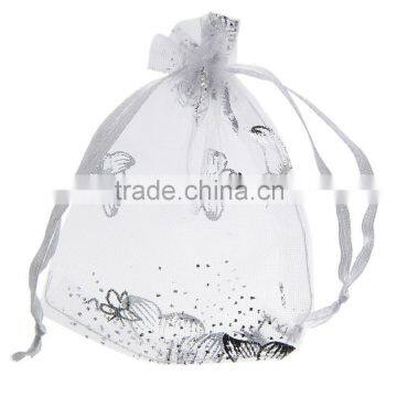 100pcs Luxury Bags Organza Jewerly Pouch Gift Storage Candy Bags With Beautiful Butterfly Patterns