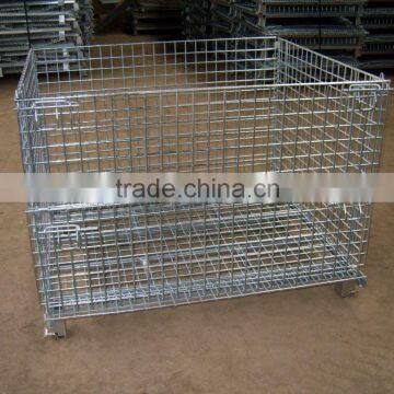 Foldable Galvanized Wire Pallet Cage