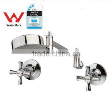 Hot Sale Wall Mounted Bath Rain Shower Set Chrome Surface Dual Handles Bathroom Accessories Sanitary Ware